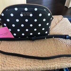 Nwt Kate Spade Black/white dot crossbody bag